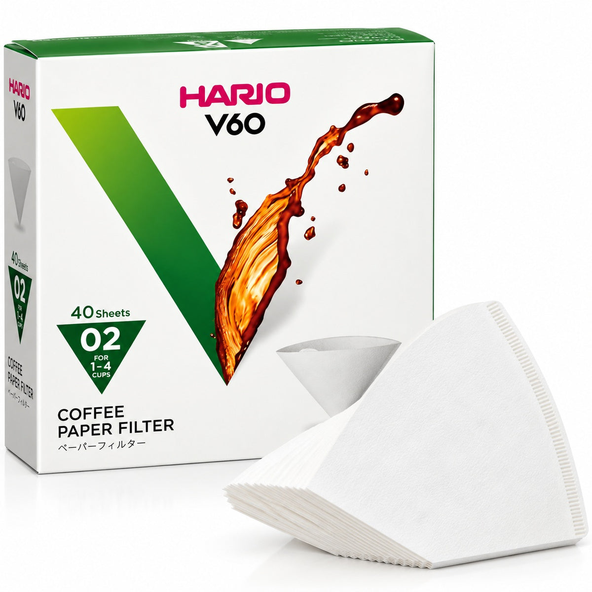 Hario V60 Coffee Paper Filters - Size 02  | 40 Count